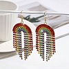 Rainbow Alloy Rhinestone Dangle Earrings FS-WG2B80A-01-4