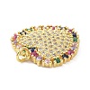 Brass Micro Pave Cubic Zirconia Pendant ZIRC-C021-27G-3