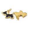 Brass Enamel Charms X-KK-E093-01G-02-2