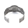 Constellation Alloy Open Cuff Bangles for Women Men BJEW-C064-01AS-12-3