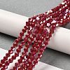 Opaque Solid Color Electroplate Glass Beads Strands X1-GLAA-F029-P4mm-A01-4