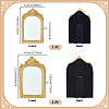 2Pcs 2 Styles Arch Shape Resin & Velvet Photo Frame Necklace Display Stands NDIS-GW0001-01-2
