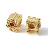 Brass Micro Pave Clear Cubic Zirconia European Beads CU-CBA9CBD-05G-2