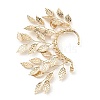 Alloy Leaf Cuff Earrings EJEW-P246-02KCG-2