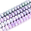 Anti-Tarnish Electroplate Glass Beads Strands GLAA-T025-8mm-11E-1