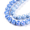 Anti-Tarnish Electroplate Glass Beads Strands X-GLAA-N010-8mm-02-3