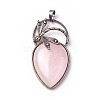 Natural Rose Quartz Pendants G-I220-G04-1