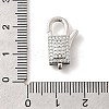 Brass Micro Pave Clear Cubic Zirconia Lobster Claw Clasps KK-A266-24A-P-3
