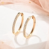 Rack Plating Brass Clear Cubic Zirconia Hoop Earrings EJEW-M090-01G-01-1