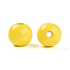 Painted Natural Wood Beads WOOD-A018-16mm-18-2