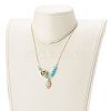 Alloy Enamel Hamsa Hand with Evil Eye Pendant Necklaces NJEW-JN03469-02-3