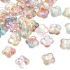 Electroplate Transparent Glass Beads GLAA-A045-03B-2