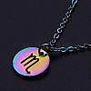 201 Stainless Steel Pendants Necklaces NJEW-S105-JN627-8-1