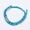 Electroplate Glass Beads Strands X-EGLA-R030-6x6mm-14-2