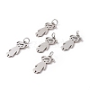 Non-Tarnish 201 Stainless Steel Pendants STAS-S105-LA415-1-3