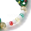 Round & Christmas Tree Glass Beaded Stretch Bracelets for Women BJEW-TA00503-4