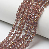 Electroplate Transparent Glass Beads Strands EGLA-A034-T3mm-H16-1