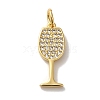 Brass Micro Pave Cubic Pendants KK-U027-07G-01-1