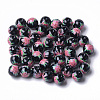 Printed & Spray Painted Glass Beads LS-GLAA-S047-03A-08-1