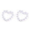 Rainbow ABS Plastic Imitation Pearl Linking Rings OACR-T015-04-14-3