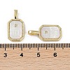 Rack Plating Brass Micro Pave Cubic Zirconia Pendants KK-U032-90G-07-3