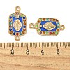 Alloy Micro Pave Colorful Cubic Zirconia Saint Connector Charms with Enamel FIND-Z061-06G-01-3