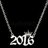 Crown Birth Year 201 Stainless Steel Pendant Necklaces for Women FS-WG4E8F2-77-1