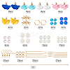 SUNNYCLUE DIY Flower Cloth Pendant Earrings Making Kits DIY-SC0013-04-2