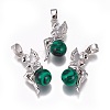 Synthetic Malachite Pendants G-L512-E02-1