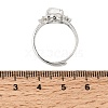 Brass Micro Pave Cubic Zirconia Finger Rings CU-CBA260E-11P-5