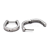 304 Stainless Steel Huggie Hoop Earrings STAS-H156-14B-P-3