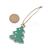 Christmas Printed Wood Pendant Decoration HJEW-JM02405-3