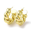 Rack Plating Brass Twist Rope Stud Earrings for Women EJEW-M215-01G-1