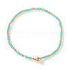 Glass Seed Beads & CCB Beads Stretch Bracelets TB4137-26-1