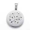 304 Stainless Steel Pendants STAS-I086-03P-01-2