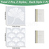 2 Sheets 2 Styles Autumn Theme PET Hollow Out Drawing Painting Stencils DIY-GF0009-78-2