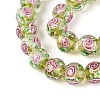 Handmade Foil Glass Beads Strands FOIL-N033-04D-3