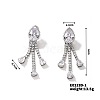 Exquisite Rhinestone Tassel Teardrop Stud Earrings for Women Fashion Statement Jewelry AY0237-1