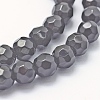 Natural Obsidian Beads Strands G-P335-14-6mm-3