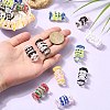 28Pcs 7 Colors Transparent Acrylic Enamel Beads OACR-CJ0002-85-4