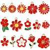 60Pcs 15 Styles Alloy Enamel Pendants ENAM-CJ0006-46-1