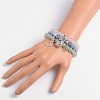 Tibetan Style Star & Moon & Sun Alloy Charm Bracelets BJEW-JB01919-5