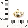 Brass Micro Pave Cubic Zirconia Charms KK-G519-09G-02-3