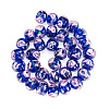 1 Strand Handmade Lampwork Inner Flower Rondelle Beads Strands LAMP-TA0002-72D-1