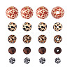 Fashewelry 100Pcs 5 Styles Printed Natural Wooden Beads WOOD-FW0001-03-2
