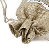 Christmas Printed Burlap Packing Pouches Drawstring Bags ABAG-Q053-02A-10-4