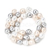 Electroplated Glass Shell Pearl Beads Strands BSHE-B009-D03-01-2
