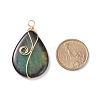 Natural Crackle Agate Pendants PALLOY-JF01867-03-2