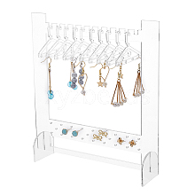 SUPERFINDINGS 1 Set Transparent Acrylic Earring Hanging Display Stands EDIS-FH0001-07