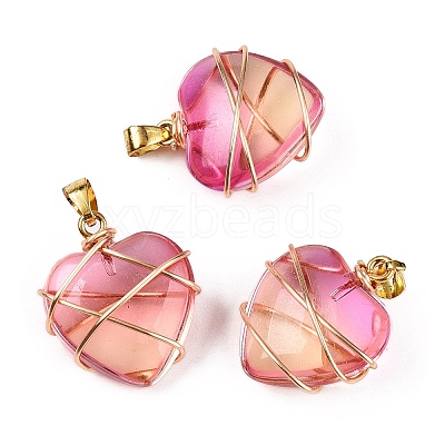 Lampwork Pendants GLAA-T023-05H-1